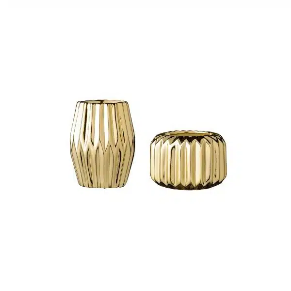 Bloomingville - Vaso dourado - Fluted 2 2 Bloomingville - Vasos dourados - Fluted