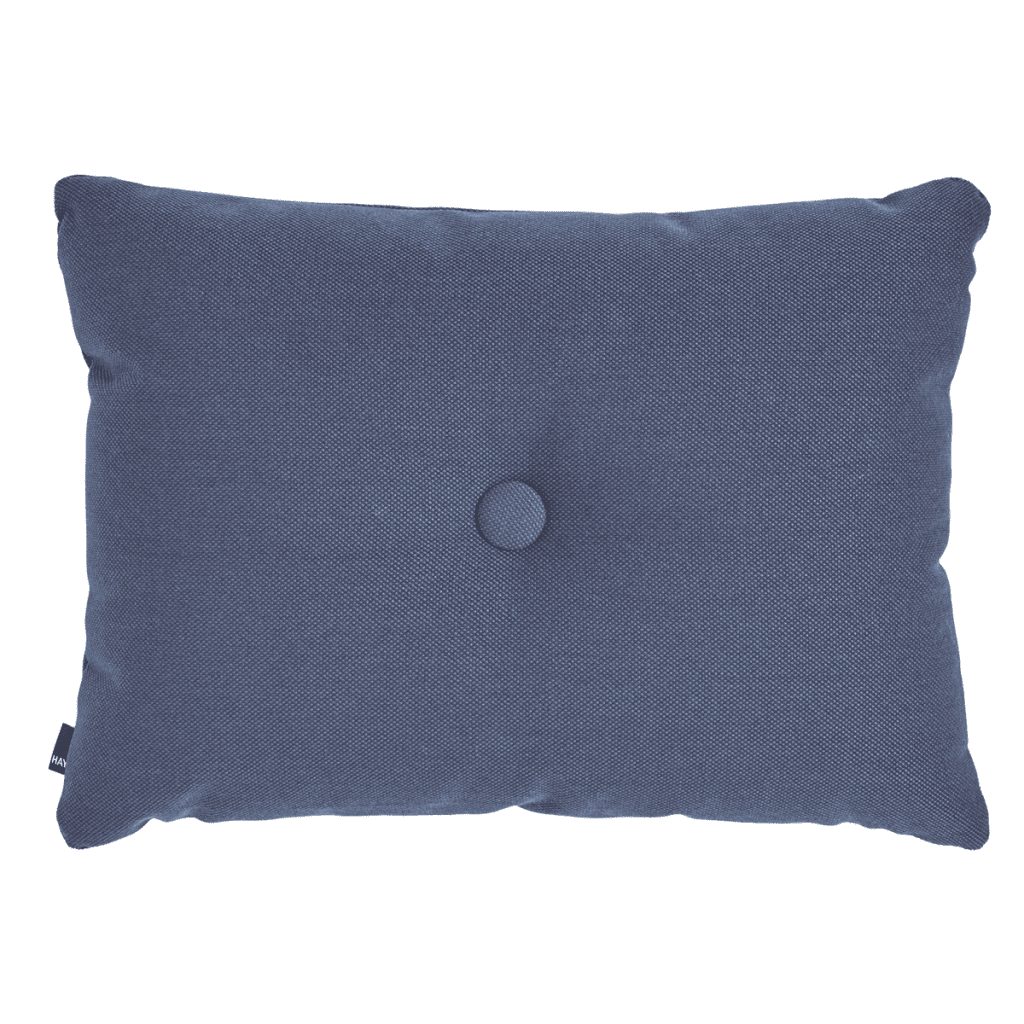 Dot Cushion Hay Dark Blue