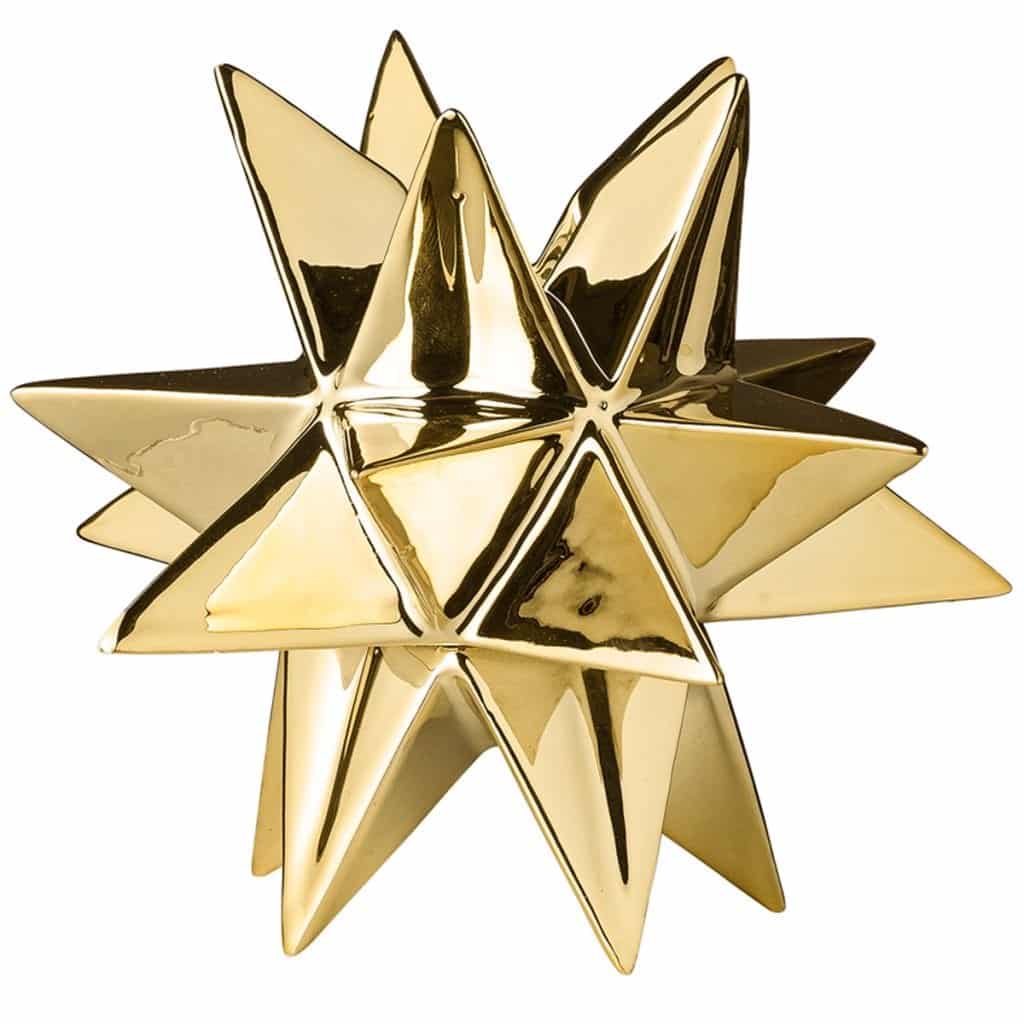 Castiçal Dourado Estrela 3D - Bloomingville