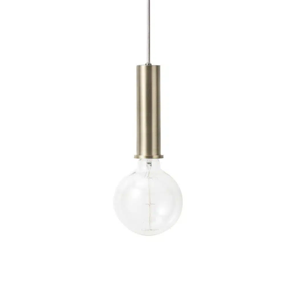 Socket Pendant High - Brass 1 Socket Pendant High - Brass