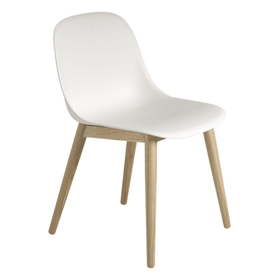 Fiber chair - White/Wood Base