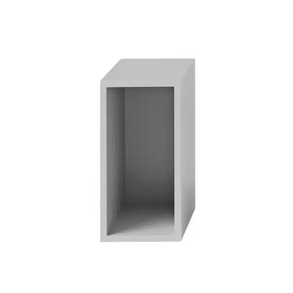 Muuto - Estante Stacked - Pequena c/ fundo cinza claro 1 Muuto - Stacked Storage System - Module Small with back light grey