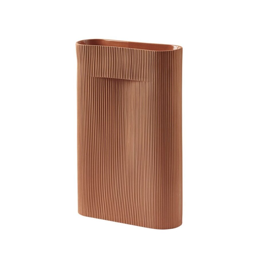 Muuto - Ridge Vase - Medium Terracota