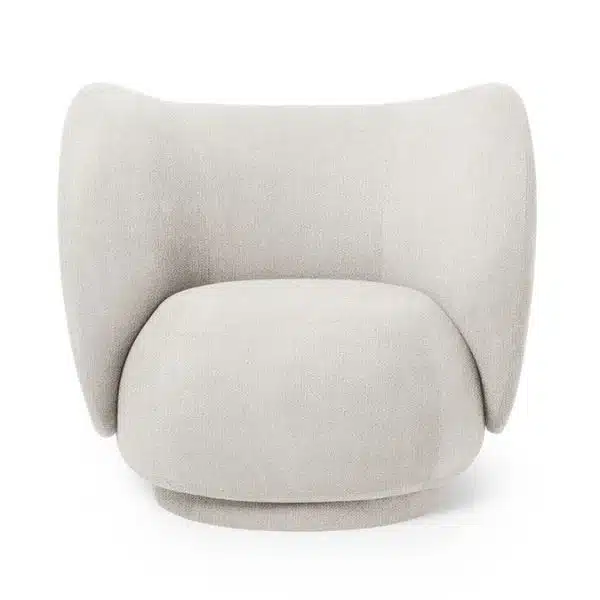 Ferm Living - Cadeirão - Rico Lounge 1 Ferm Living - Cadeirão - Rico Lounge - Bouclé Off White