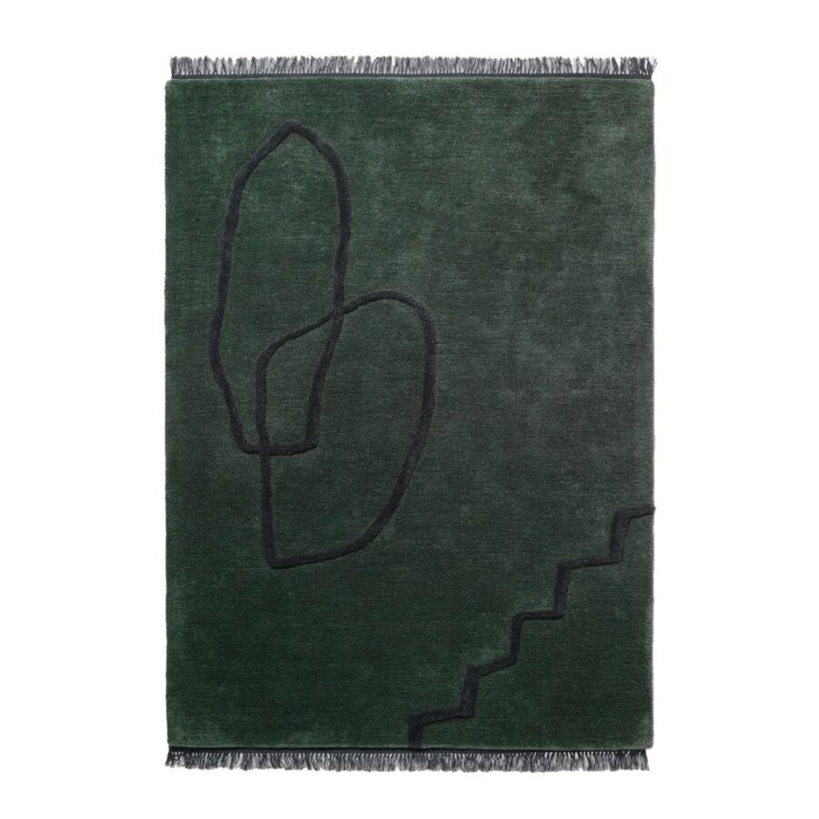 Desert Tufted Rug - Dark Green