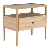 Ethnicraft - Cama de Casal - Oak Spindle 31 Mesa de apoio spindle