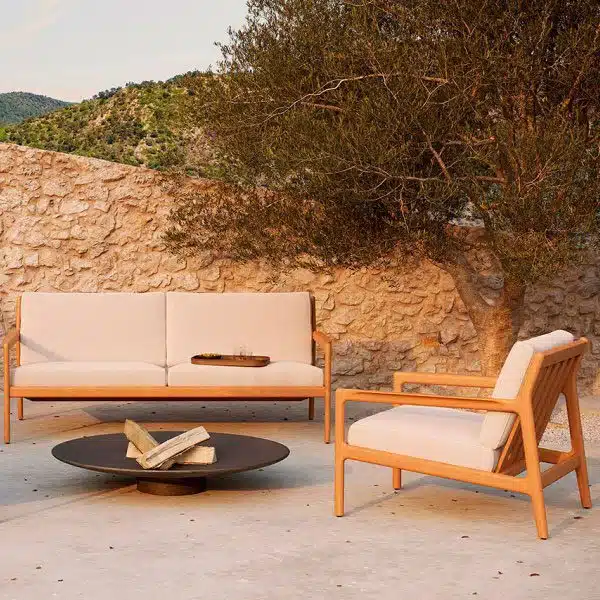 Ethnicraft - Sofá Exterior - Jack 2 Teak-Jack-outdoor-sofa---off-white-ethnicraft