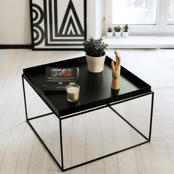 TRAY TABLE COFFEE SIDE TABLE BLACK
