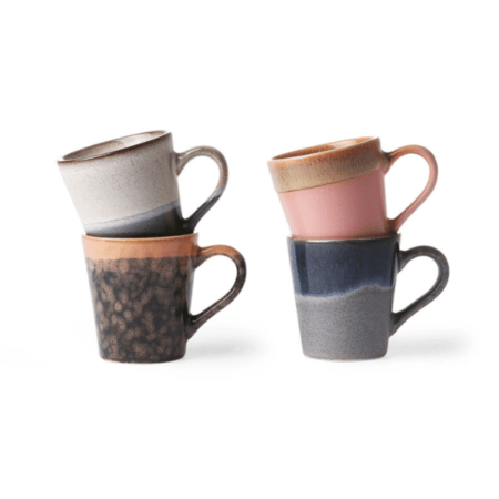 HK LIVING 70S CERAMICS ESPRESSO MUGS POLARIS