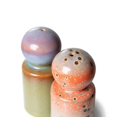 HK Living - 70s Ceramics - Salt & Peper Asteroids/Peat