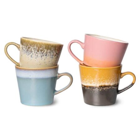 70S CERAMICS CAPPUCCINO MUGS, METEOR