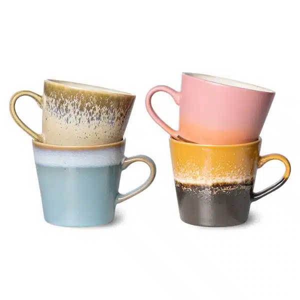 HK Living - 70s Ceramics - Capuccino Mugs Meteor 1 70S CERAMICS CAPPUCCINO MUGS, METEOR