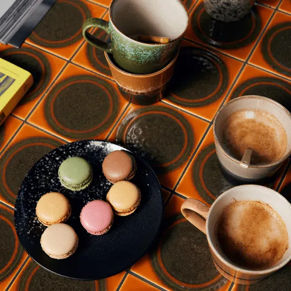 HK Living - 70s Ceramics - Prato de Sobremesa Stars 3 70S CERAMICS DESSERT PLATES, STARS