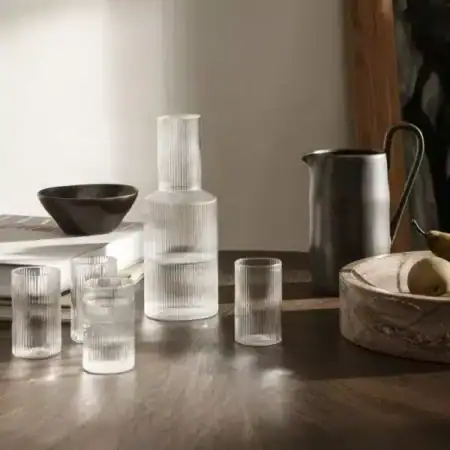 Ferm Living - Garrafa Ripple - Clear