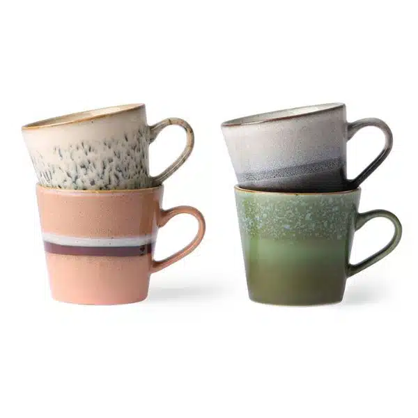 HK Living - 70s Ceramics - Cappuccino Mugs Virgo 1 70S CERAMICS CAPPUCCINO MUGS, VIRGO