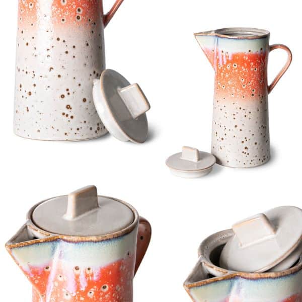 HK Living - 70s Ceramics - Coffee Pot Asteroids