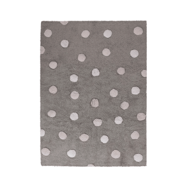 Lorena Canals - Tapete Tricolor - Polka Dots Grey/Pink