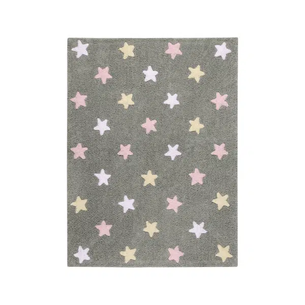 Lorena Canals - Tapete Tricolor - Stars 1 Lorena Canals - Tapete Tricolor - Stars pink