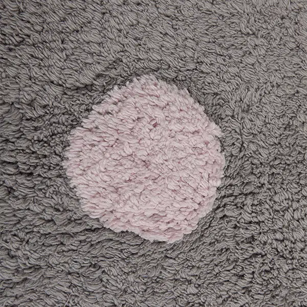 Lorena Canals - Tapete Tricolor - Polka Dots Grey/Pink 2 Lorena Canals - Tapete Tricolor - Polka Dots Grey/Pink