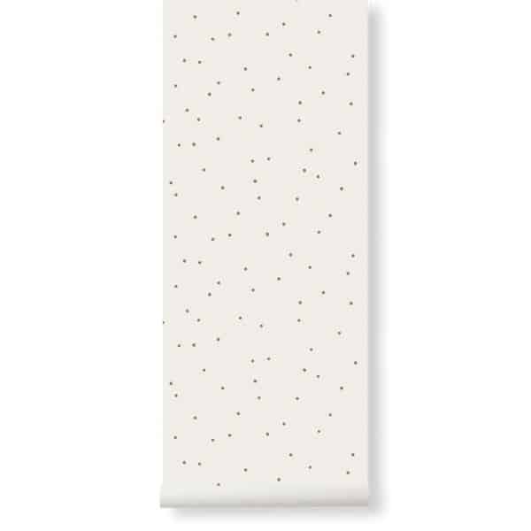 Ferm Living - Papel de parede - Dot off white