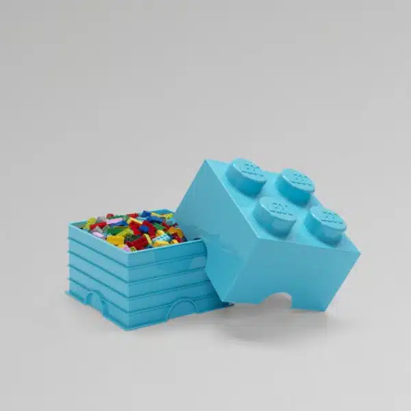 Lego - Storage Brick 4 - Azul Turquesa 2 Lego Storage Brick 4 Azul turquesa
