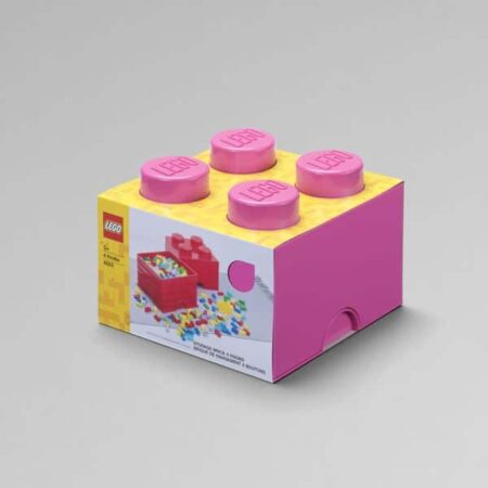 Lego - Storage Brick 4 - Rosa