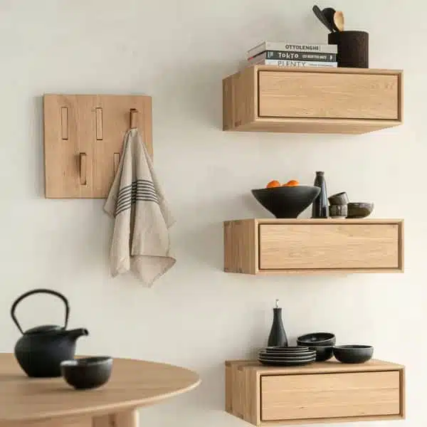 Ethnicraft - Mesa de Cabeceira - Nordic II Hanging 5 Ethnicraft Nordic II hanging bedside