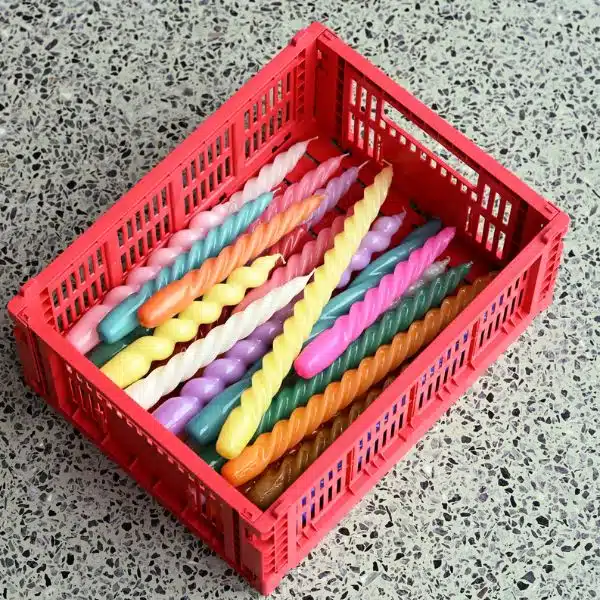 HAY - Velas - Long Mix conj. 6 4 HAY CANDLE-LONG MIX SET OF 6-GREEN DARK ROSE TANGERINE