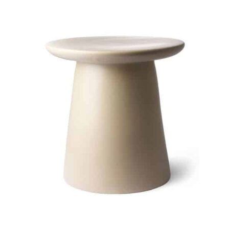 HK LIVING EARTHENWARE SIDE TABLE M, CREAM