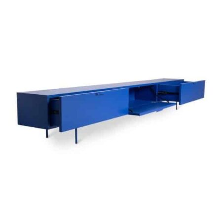 HK LIVING TV CABINET WOOD GRAIN COBALT