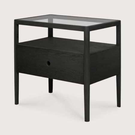 Ethnicraft Spindle Bedside table Oak Black