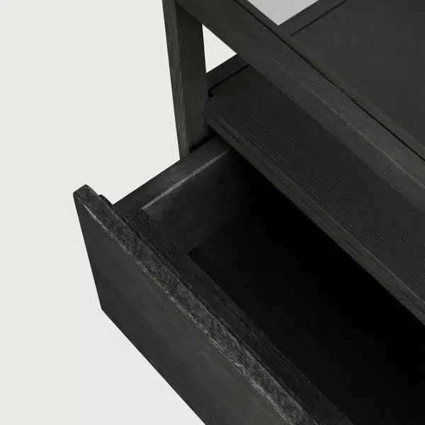 Ethnicraft - Mesa de Cabeceira - Spindle Oak Black 4 Ethnicraft Spindle Bedside table Oak Black