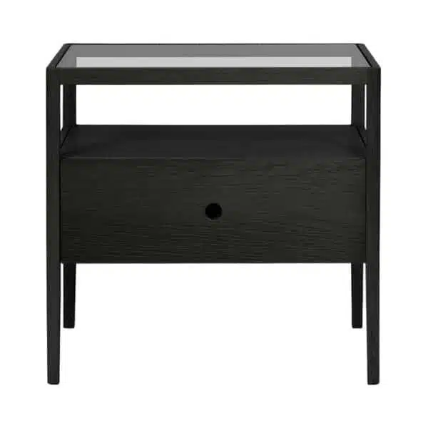 Ethnicraft - Mesa de Cabeceira - Spindle Oak Black 1 Ethnicraft Spindle Bedside table Oak Black
