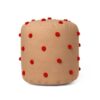 Ferm Living - Dot Tufted Pouf Camel_Red