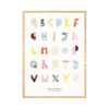 Paper Collective - 50x70 - Alphabet Spaghetti - oak frame