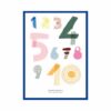 Paper Collective - 70x50 - Numbers Spaghetti - blue frame