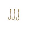 Ferm Living Conjunto de 3 cabides Curvature Brass