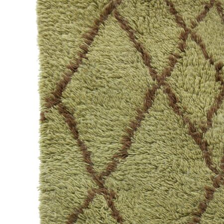 HKliving - Tapete de lã - Olive Zigzag 180x200