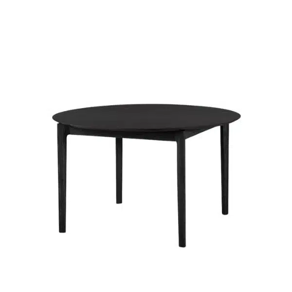 Ethnicraft - Mesa Redonda Extensível - Bok Oak Black 1 Ethnicraft Mesa Redonda Extensível Bok Oak Black (5)