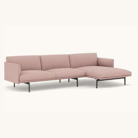 Muuto - Sofá c_ Chaise Longue - Outline Fiord