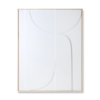 HKliving – Framed Relief Art Panel White B XL