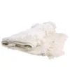 HKliving - Manta - White Fringe Throw