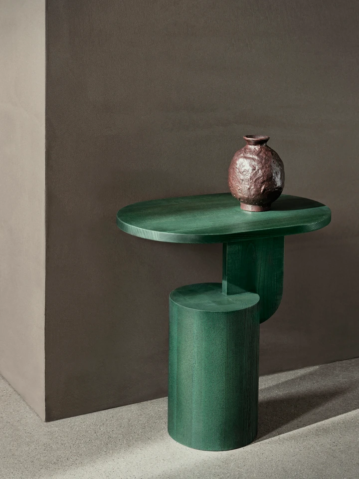 Ferm Living Mesa de Apoio Insert Side Table Myrtle Green Stained