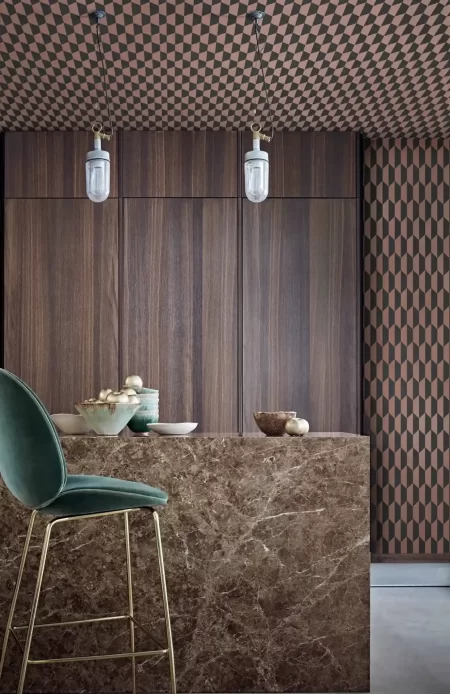 Papel de Parede Petite Tile da Cole & Son com padrão geométrico delicado