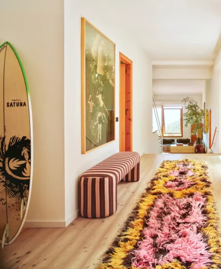 Runner HKLIVING South Beach 80x360 cm com padrão vibrante