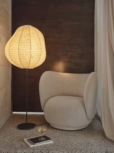 Candeeiro Ferm Living Kurbis com base preta